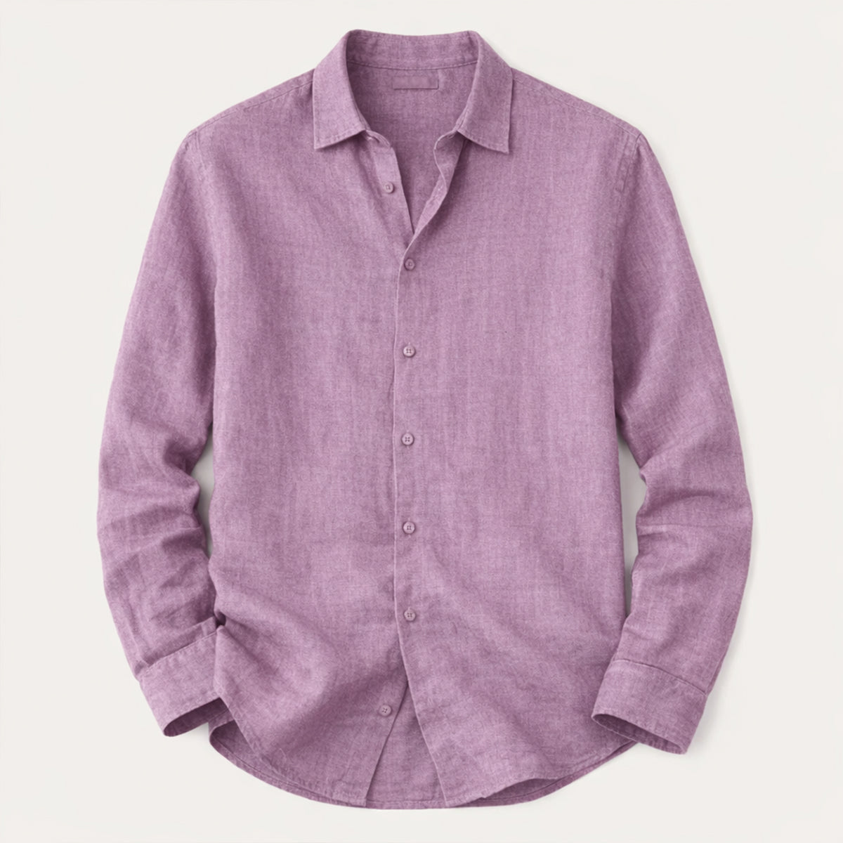 Men's Linen Button Up Shirt Loose Fit Natural