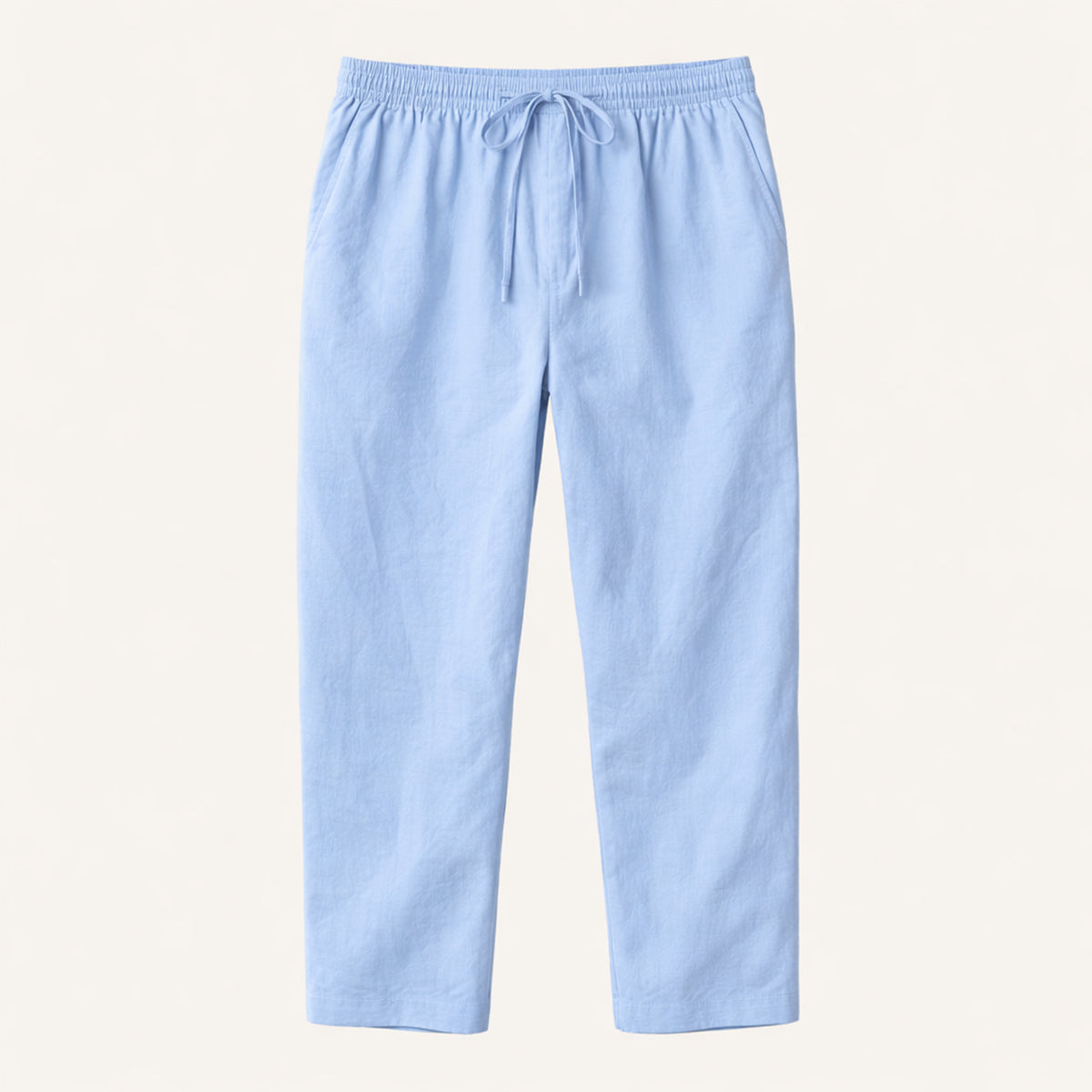 Mens Lightweight Cotton Linen Pants Breathable Drawstring