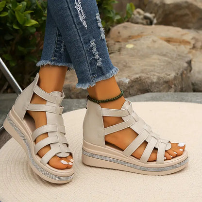 Women's Rhinestone Decorated Comfort Sandals