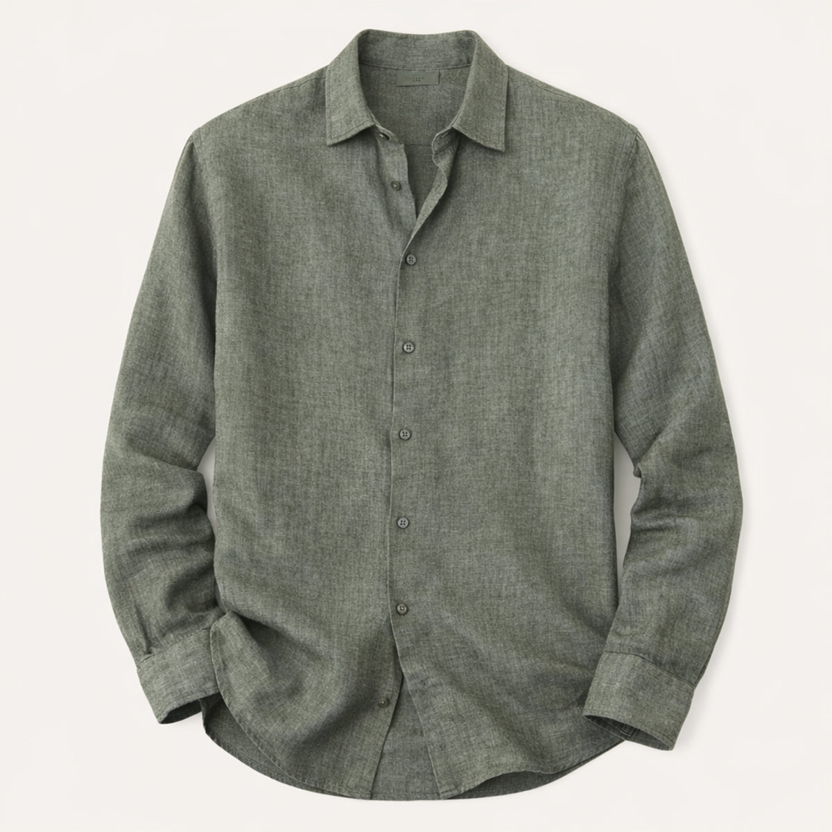 Men's Linen Button Up Shirt Loose Fit Natural