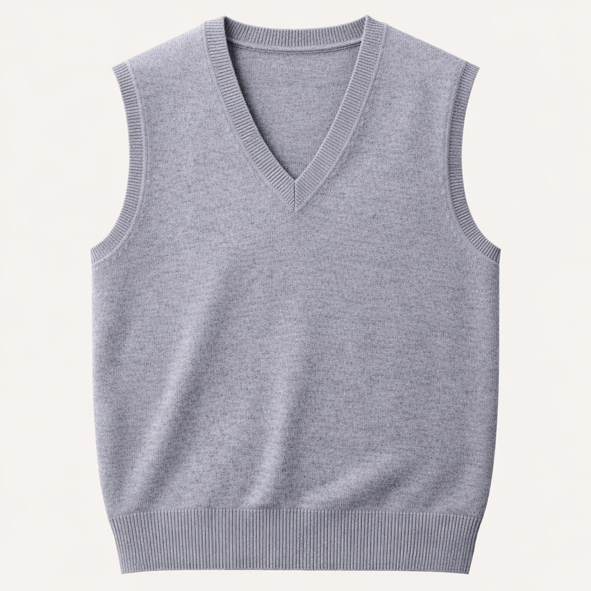 Men's V Neck Sleeveless Knit Vest Layered Look