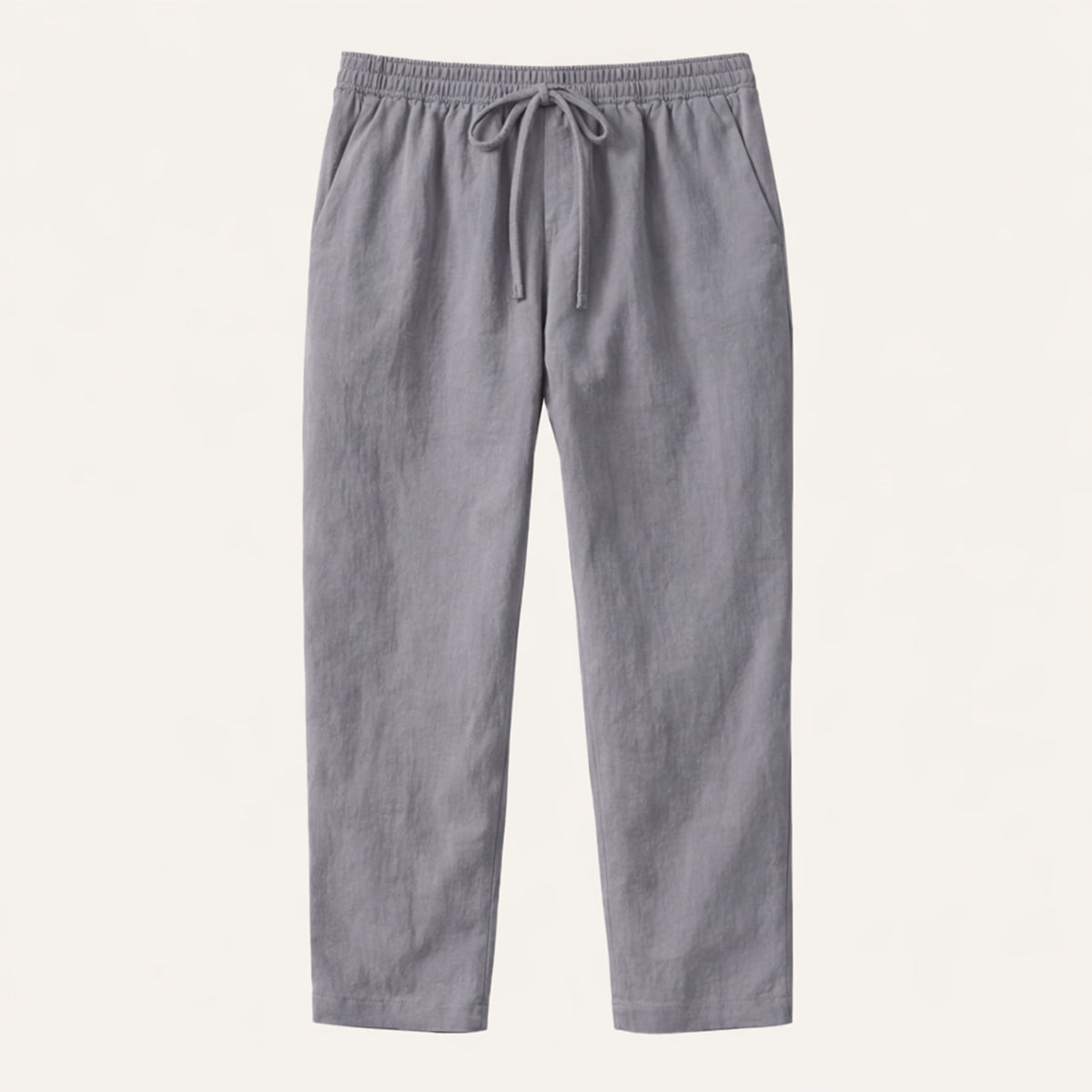 Mens Lightweight Cotton Linen Pants Breathable Drawstring
