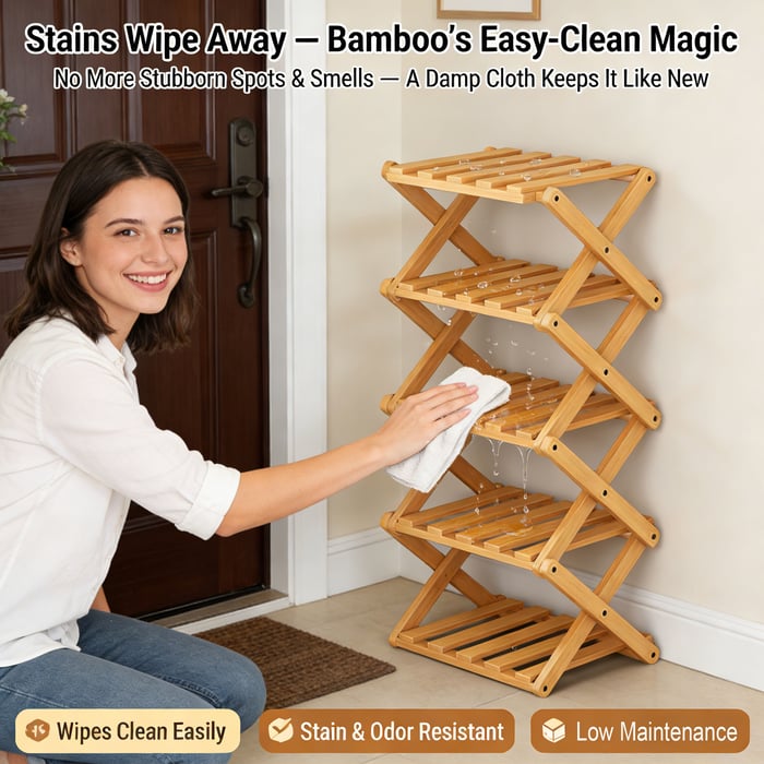 Bamboo 9 Tier Storage Rack No Assembly Required