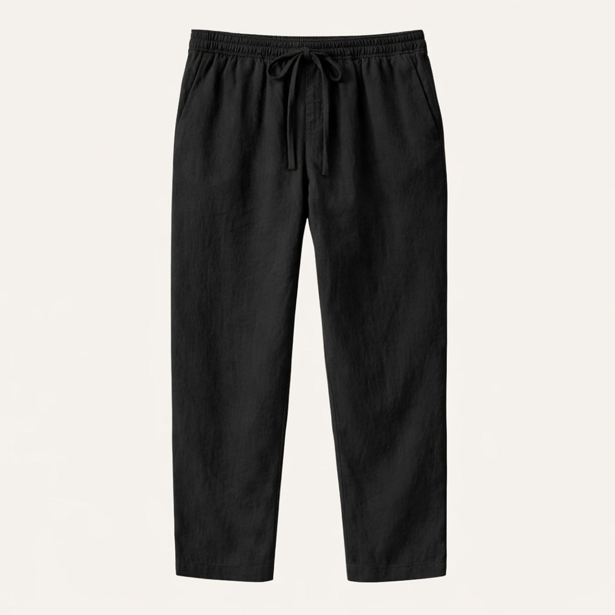 Mens Lightweight Cotton Linen Pants Breathable Drawstring
