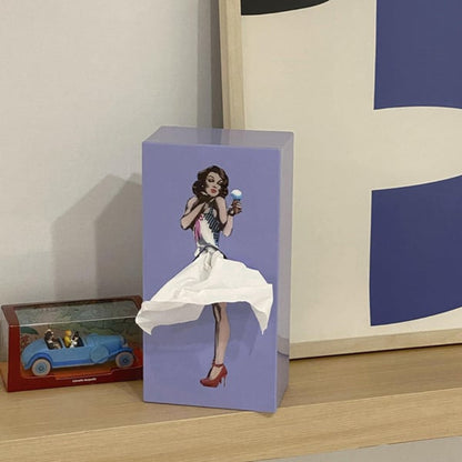 Women's Flying Skirt Tissue Box Cover