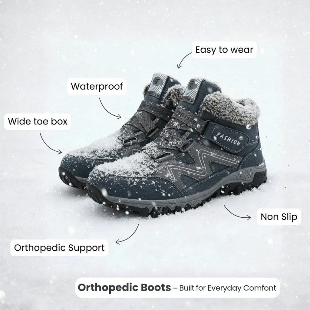 Women's Ankle Boots Lug Sole Hook Strap Design