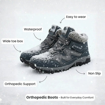 Women's Ankle Boots Lug Sole Hook Strap Design