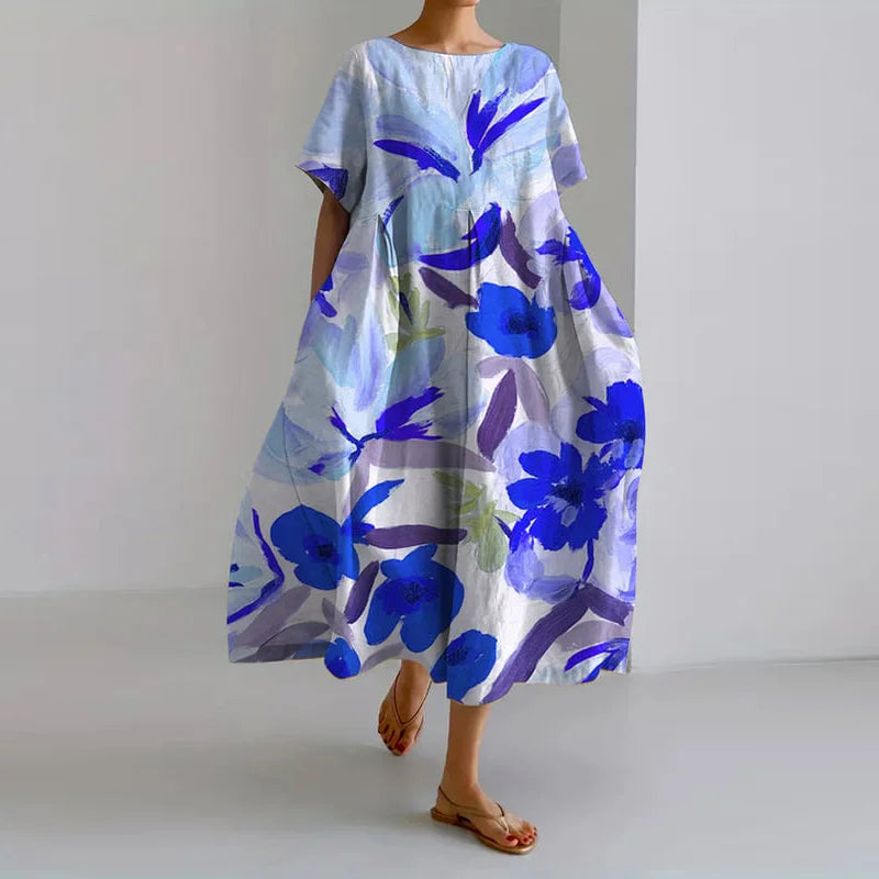 Valentina Women's Floral Summer Dress Lightweight
