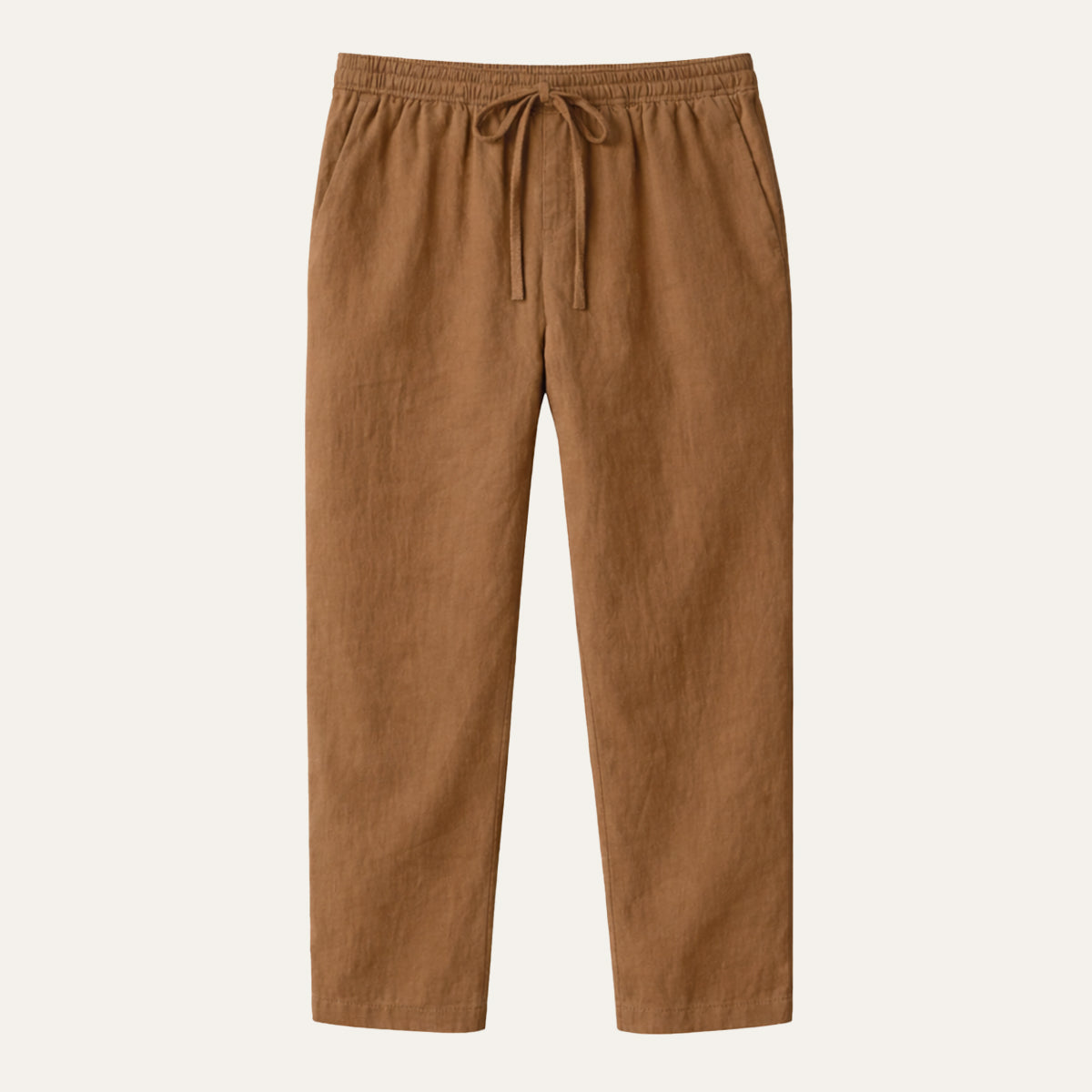 Mens Lightweight Cotton Linen Pants Breathable Drawstring
