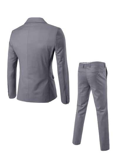 Men's Two Piece Suit Single Breasted Notch Lapel