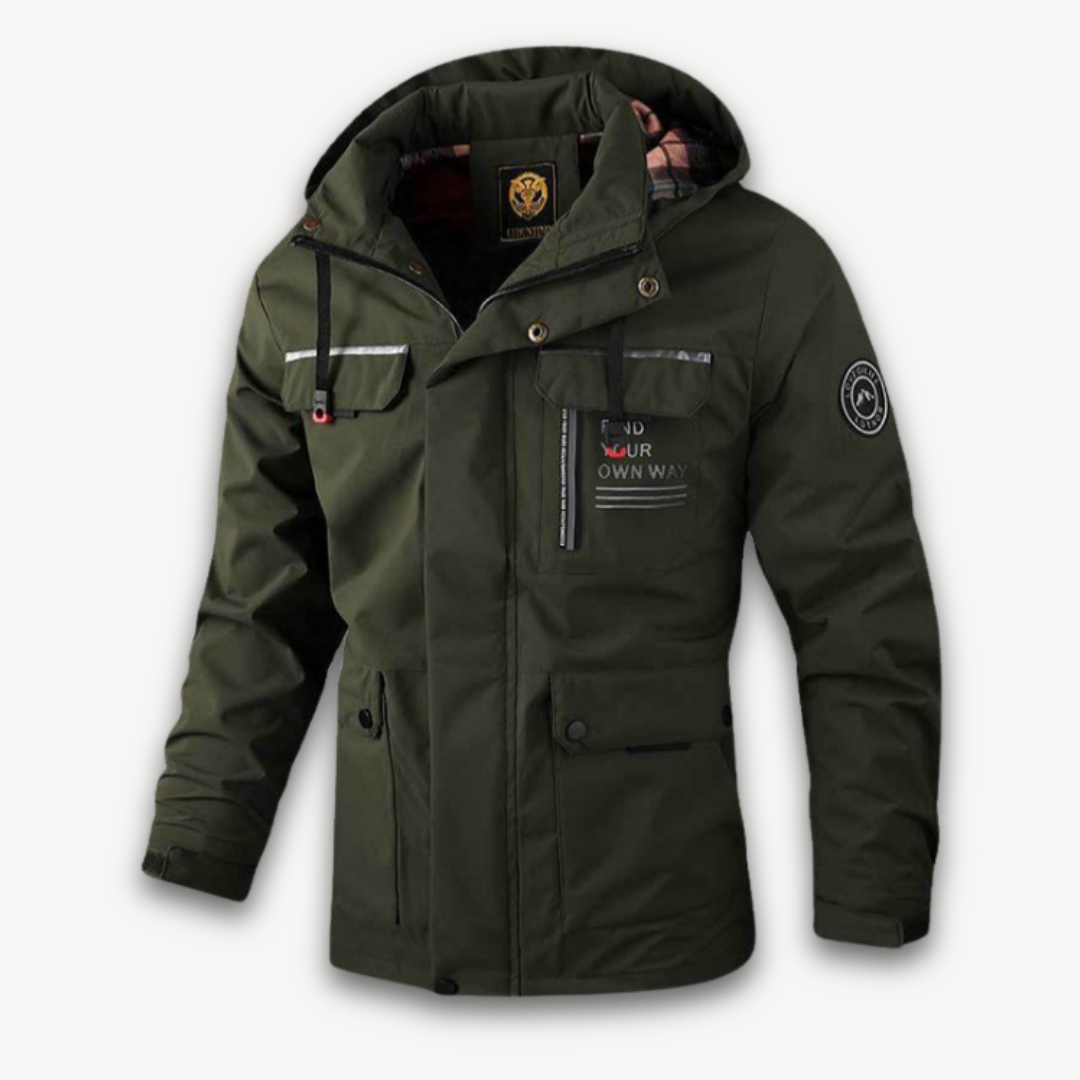 Men's Waterproof Winter Parka Jacket With Hood