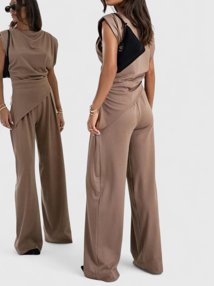 Women's Wide Leg Pants Two-Piece Set