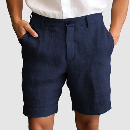 Men's Cotton Linen Casual Shorts