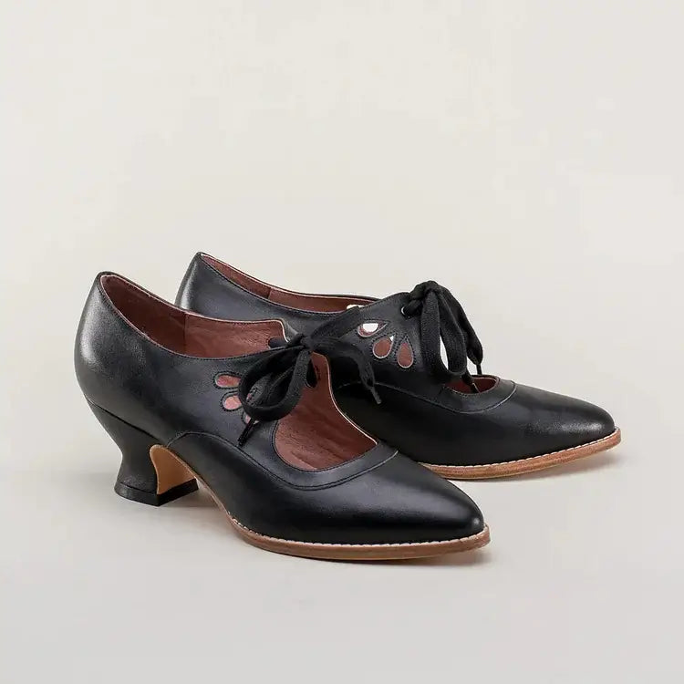 Women's Lace Up Heels Cut Out