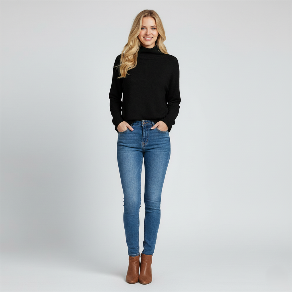 Image of Faith | Women's Relaxed Fit Turtleneck Sweater
