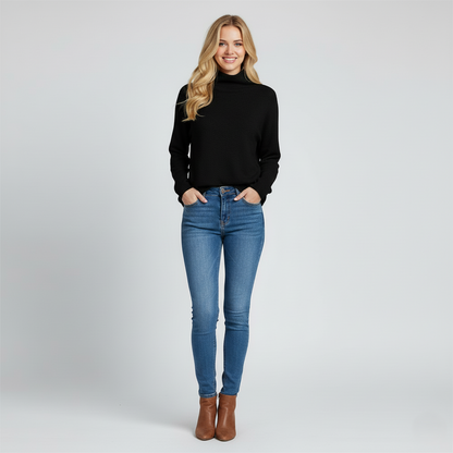 Image of Faith | Women's Relaxed Fit Turtleneck Sweater