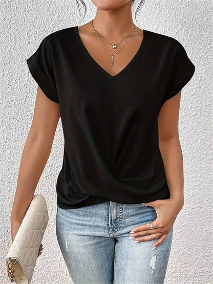 Women's Casual Short Sleeve T-Shirt Comfortable Everyday Wear - Vonnera