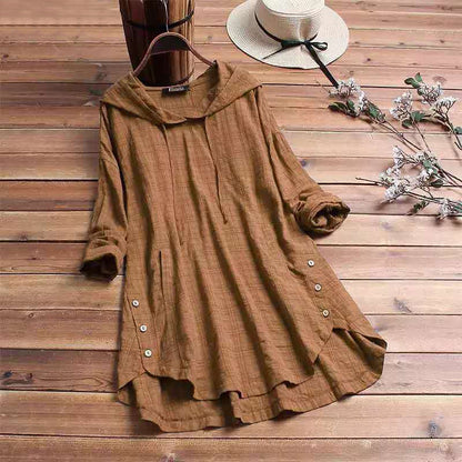 Amara™ | Plaid Comfort Hoodie Dress