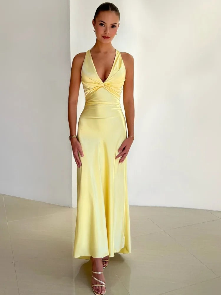 Women's Sleeveless Party Dress Chic Design - Vonnera
