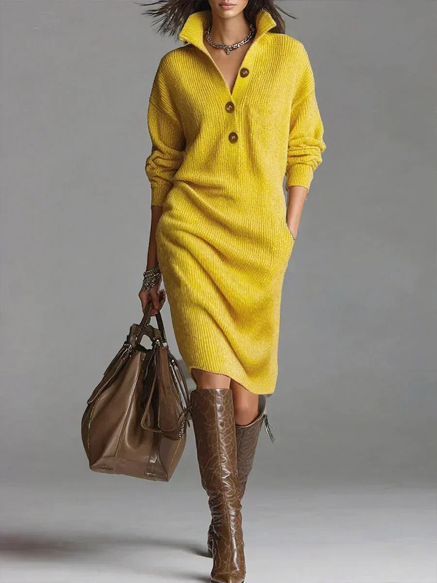 Women's Chic Sweater Dress - Vonnera