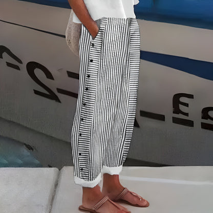 Women's Vertical Striped Trousers