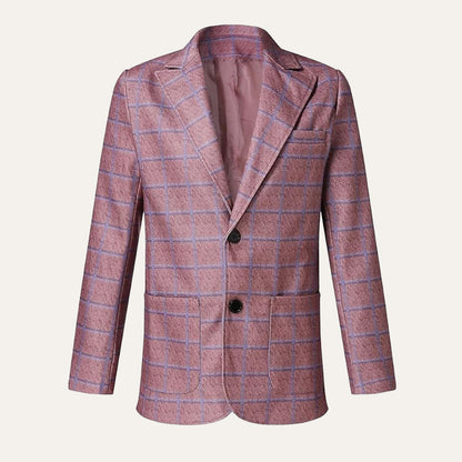 Men's Plaid Blazer Jacket Checked Double Breasted - Vonnera