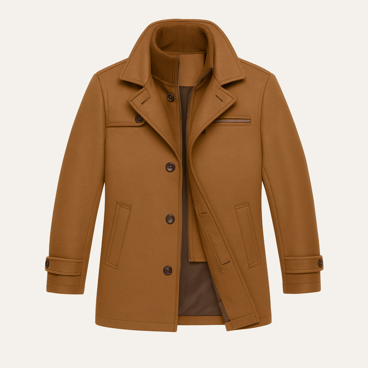 Men's Waterproof Long Jacket Adjustable Cuffs - Vonnera