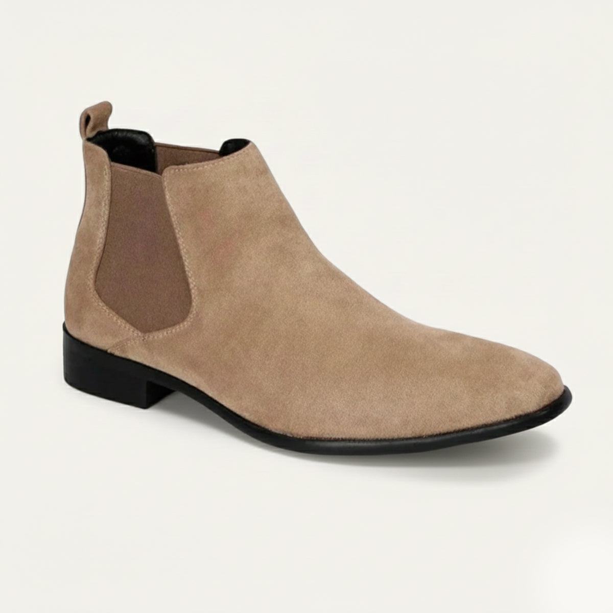 Men's Suede Chelsea Boots Slip On Elegant Brown - Vonnera