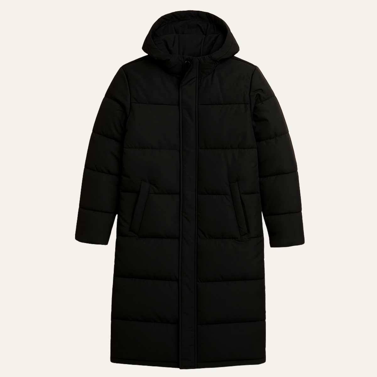 Men's Long Puffer Hooded Winter Coat - Vonnera