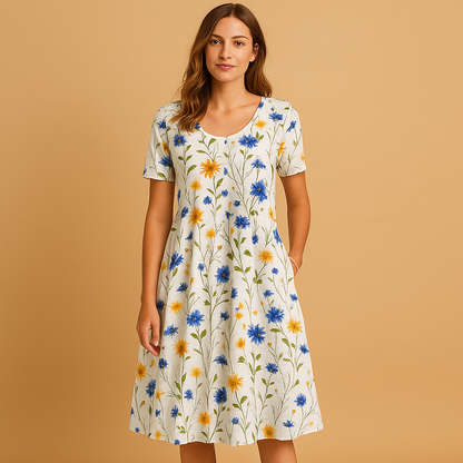 Women's Floral Casual Dress Breathable Fit - Vonnera