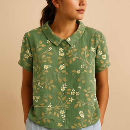 Women's Floral Print Blouse Lightweight - Vonnera