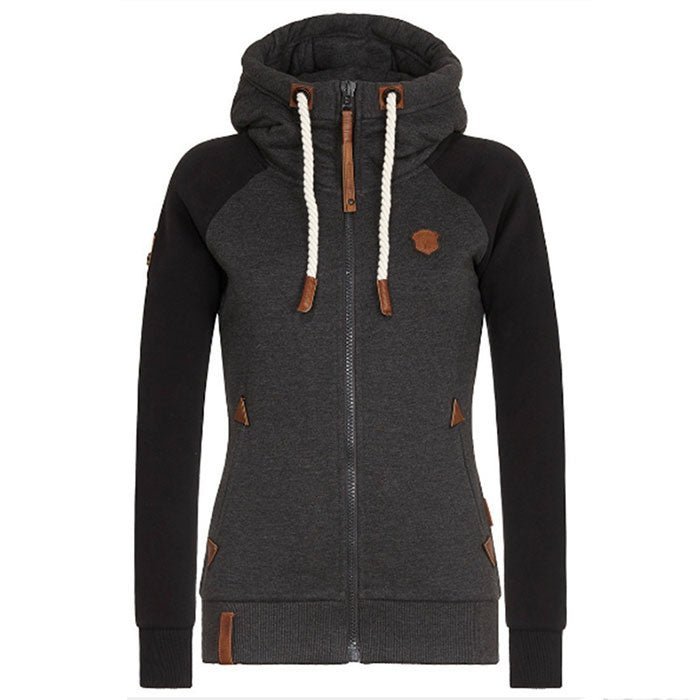 Women's Knitted Hoodie Long Sleeves Zipper