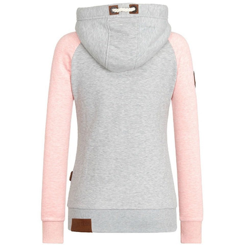 Women's Knitted Hoodie Long Sleeves Zipper