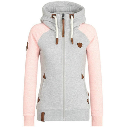 Women's Knitted Hoodie Long Sleeves Zipper