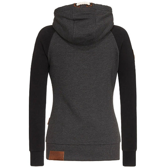 Women's Knitted Hoodie Long Sleeves Zipper - Vonnera