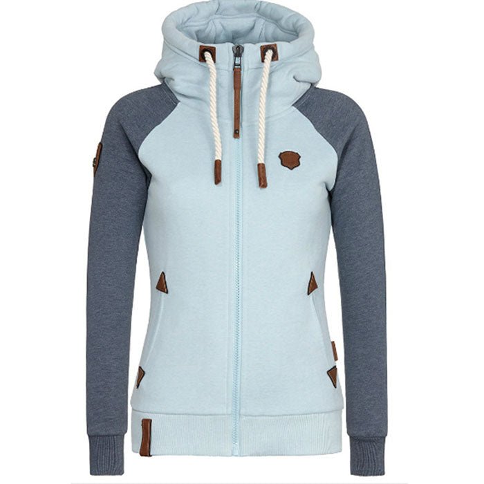 Women's Knitted Hoodie Long Sleeves Zipper