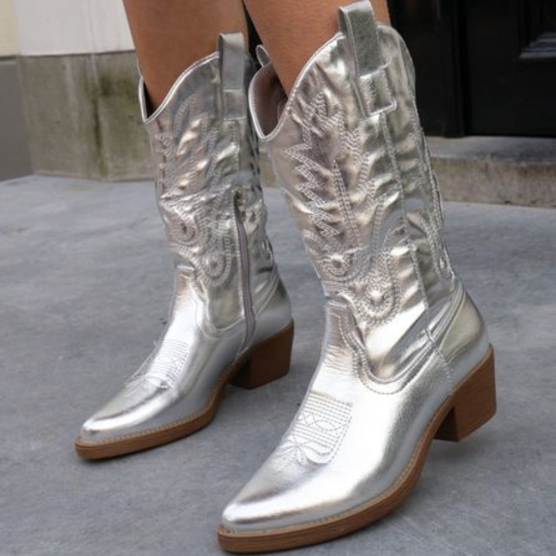 Women's Metallic Cowboy Boots