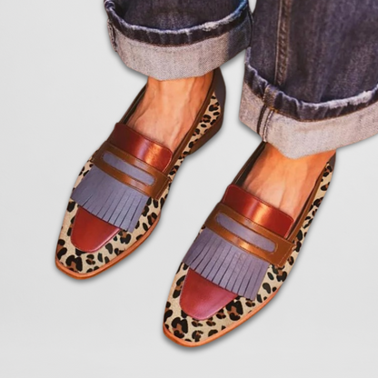Women's Colorblock Loafers Strap Detail