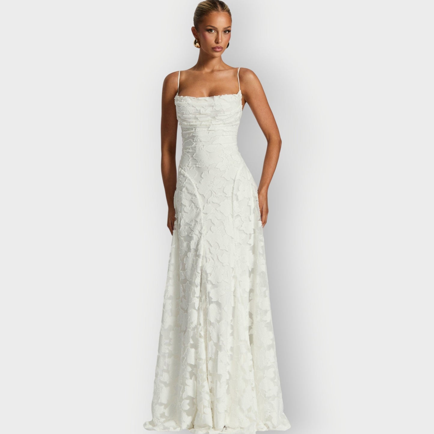 Elegant Strapless Velvet Evening Gown