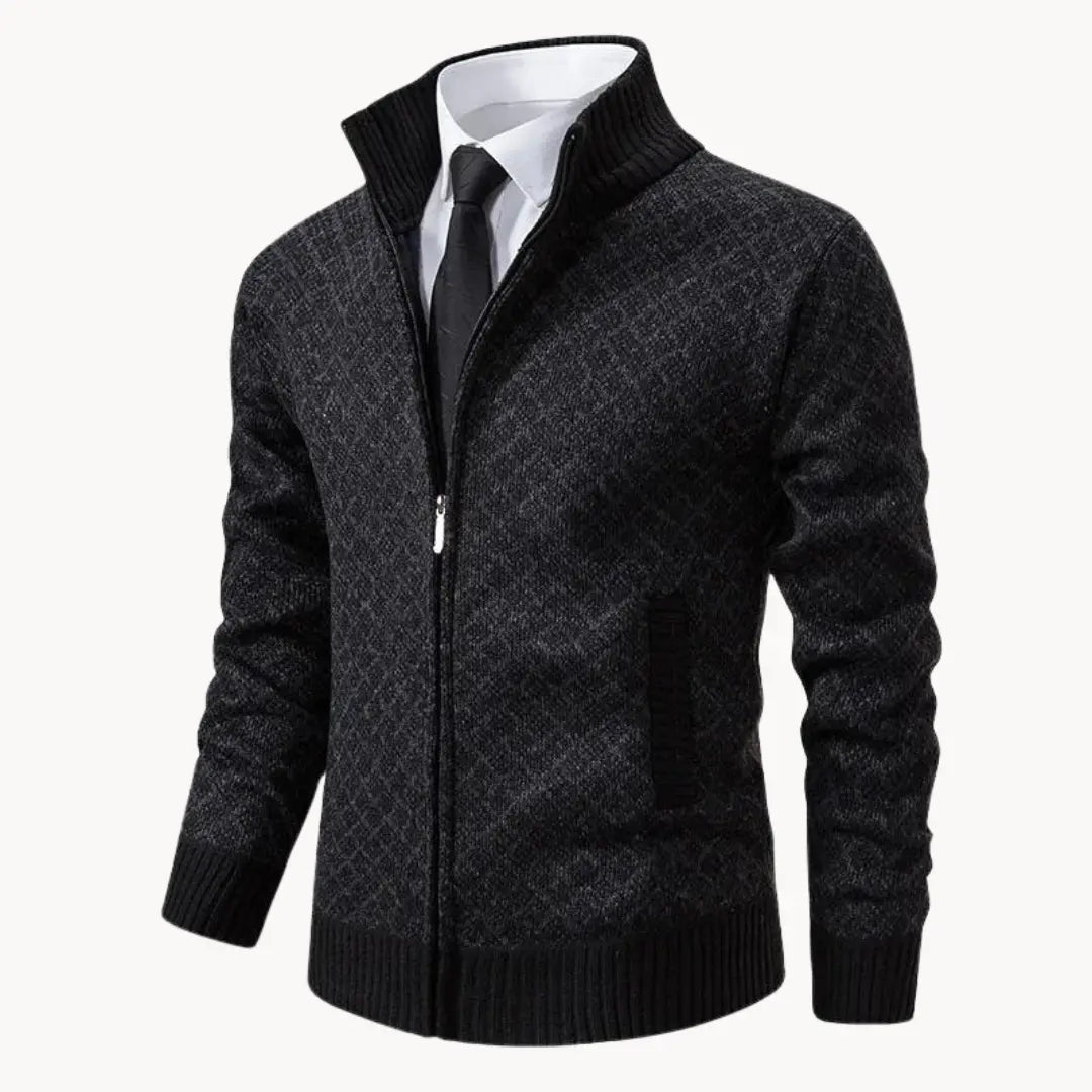 Men's Zip-Up Cardigan Sweater - Vonnera