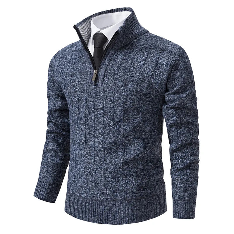 Men's Cable Knit Half-Zip Sweater - Vonnera