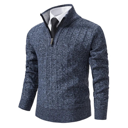 Men's Cable Knit Half-Zip Sweater - Vonnera