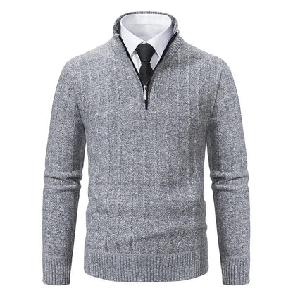Frederick | Men's Half-Zip Cable Knit Sweater - Image 3
