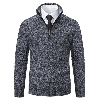 Frederick | Men's Half-Zip Cable Knit Sweater - Image 6