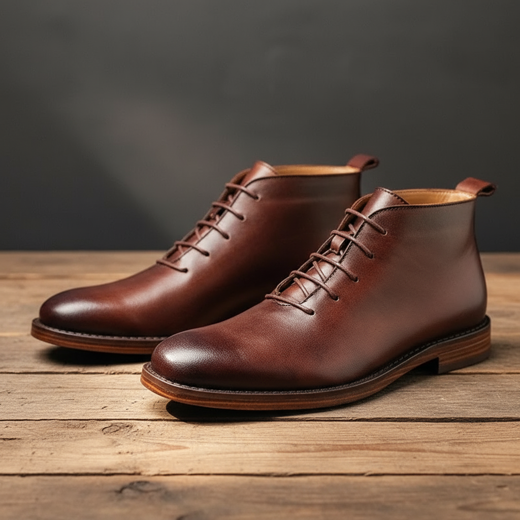 Men's Slip On Ankle Shoes Minimalist Lace Up
