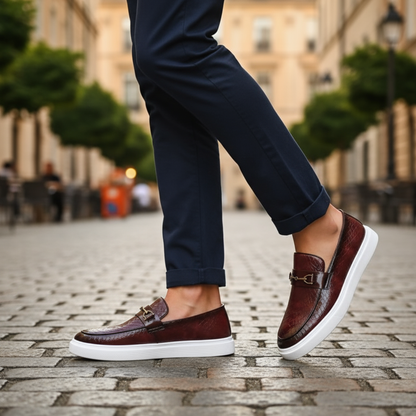 Men's Slip-On Loafers Textured Upper