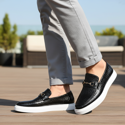 Men's Slip-On Loafers Textured Upper