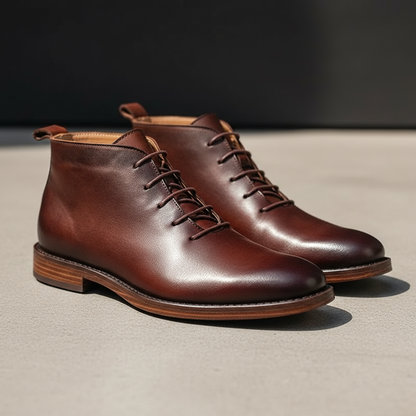Men's Slip On Ankle Shoes Minimalist Lace Up