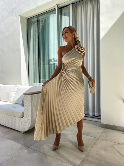 Women's Floral Draped Cocktail Dress