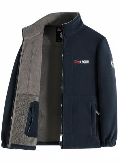 Men's Full-Zip Fleece Jacket Outdoor - Vonnera
